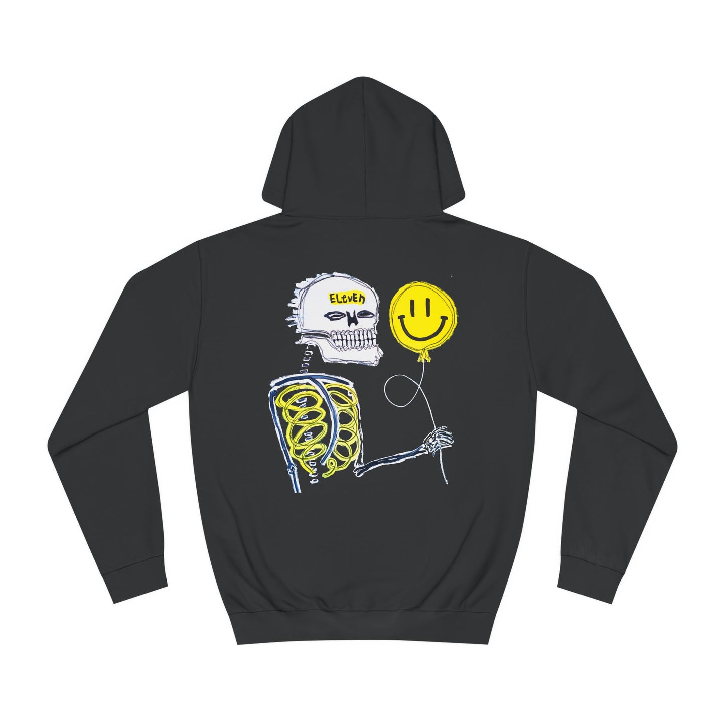 Skelly with ballon hoodie