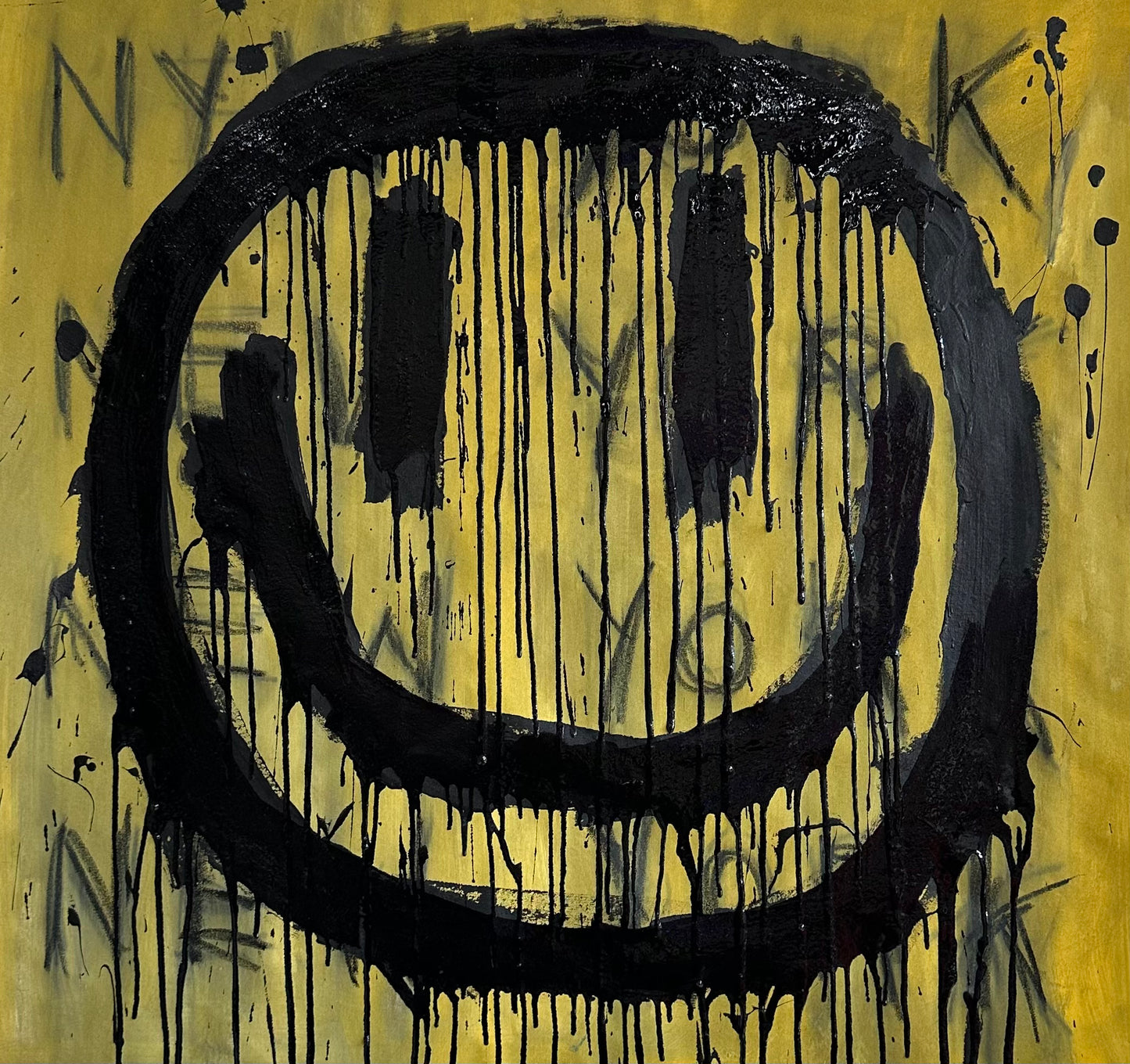 Black and yellow drippy